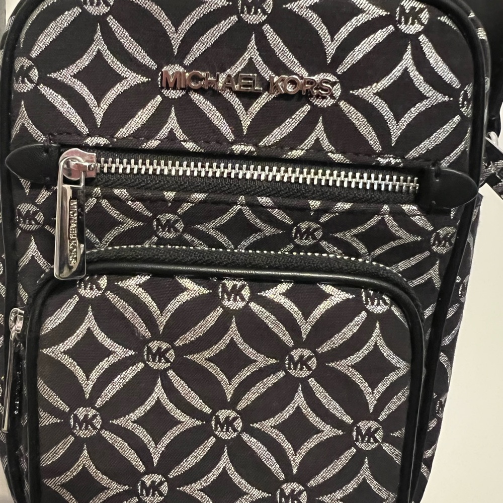 Michael Kors Black and Gray Logo Belt Bag with Branded Strap - Picture 4 of 5